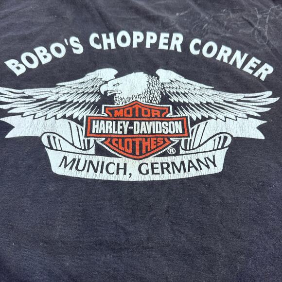 Vintage Harley Davidson Leader of The Pack Wolf AOP Bobos Choppers XL Munich - Picture 7 of 7